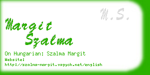 margit szalma business card